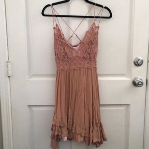 Pink lace dress